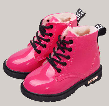 PU Leather Waterproof Martin Boots For Kids