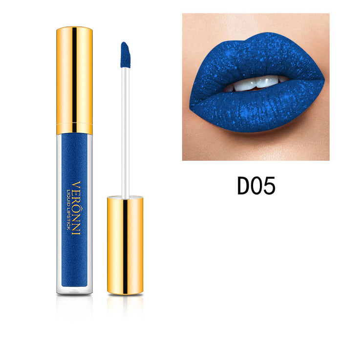 Diamond Pearl Magic Color Shiny Matte Metal Lip Gloss Lipstick